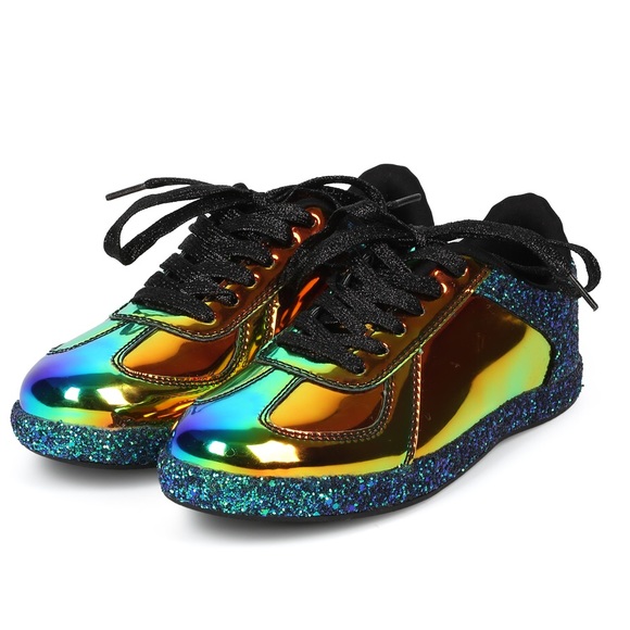 🆕LAST ONE Mermaid Glitter Holographic Sneakers - Picture 7 of 8